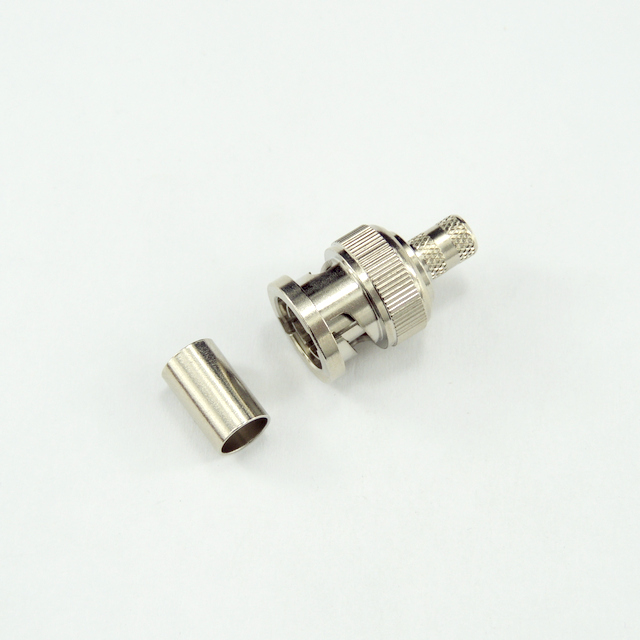BNC plug straight crimp connector for RG59/X cable 75 ohm 7BNM11S-A10-001