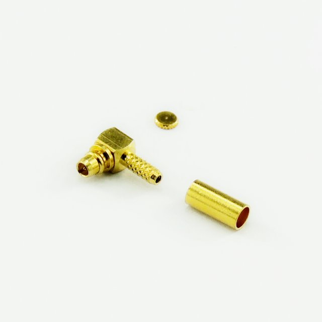MCX plug right angle crimp connector for Φ1.37 cable 50 ohm 5MXM11R-A72-001
