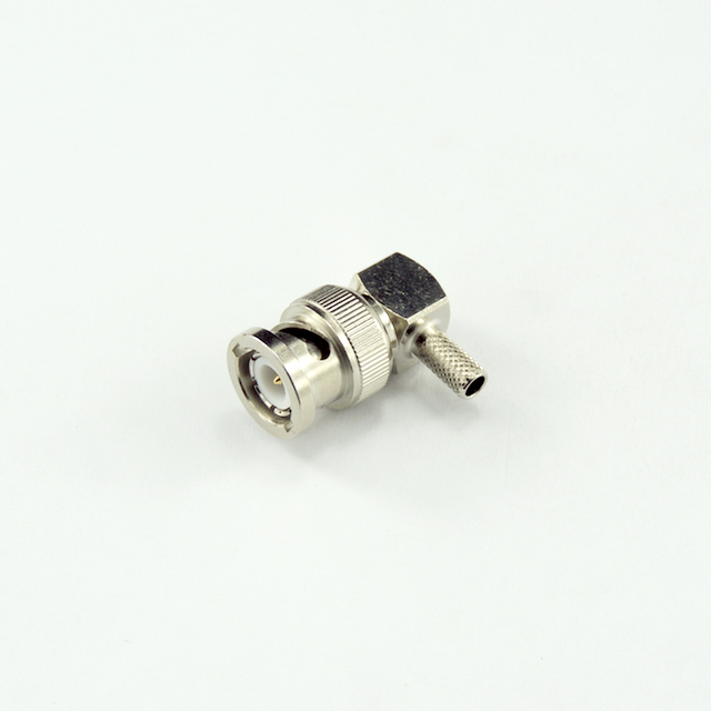 BNC plug right angle crimp connector for RG400/U cable 50 ohm 5BNM11R-A09-007