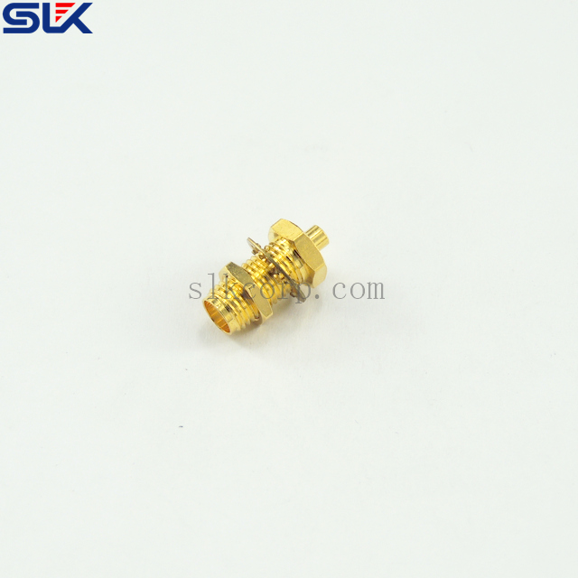 SMA jack straight solder connector for FLEXIFORM 402 NM FL cable bulkhead front mount 50 ohm 5MAF15S-S02-012
