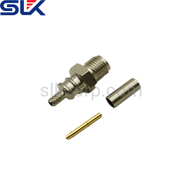 SMA jack straight crimp connector for LMR100-UF cable 50 ohm 5MAF11S-A409