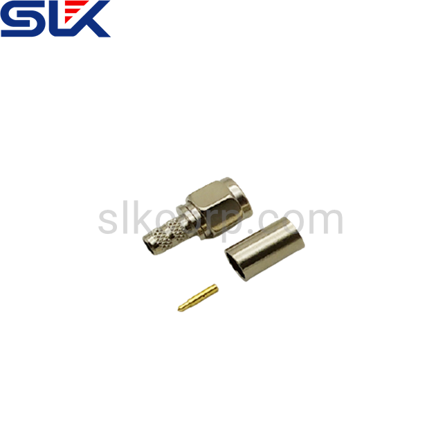 SMA plug straight crimp connector for PTL-LMR195 cable 50 ohm 5MAM11S-A415