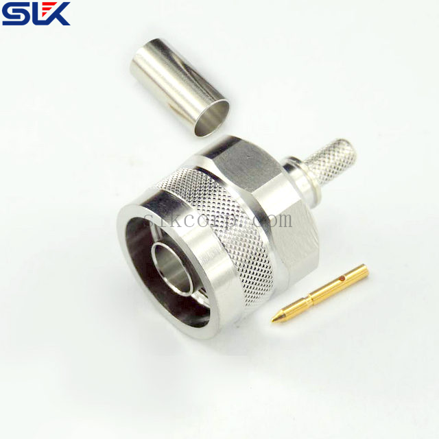 N plug straight crimp connector for RG142 cable 50 ohm 5NCM11S-A09-009