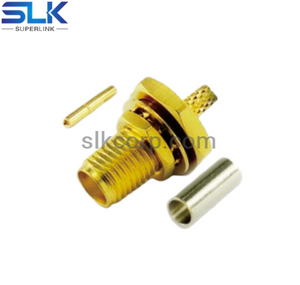 SMA jack straight solder connector for SLB-360 cable bulkhead front mount 50 ohm 5MAF35S-A470