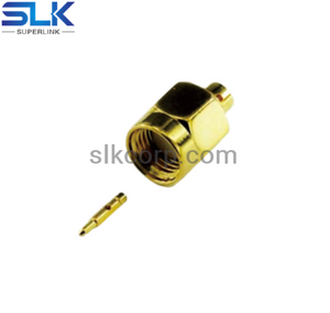 SMA plug straight crimp connector for Nbend-280 TFLEX-405 cable 50 ohm 5MAM15S-A82-039