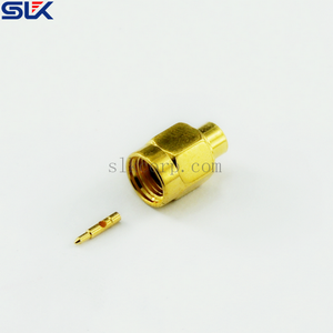 SMA plug straight solder connector for CLL-50141 cable 50 ohm 5MAM15S-A448