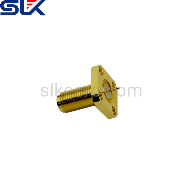SMA jack straight connector for 4 holes flange 50 ohm 5MAF85S-H41-033