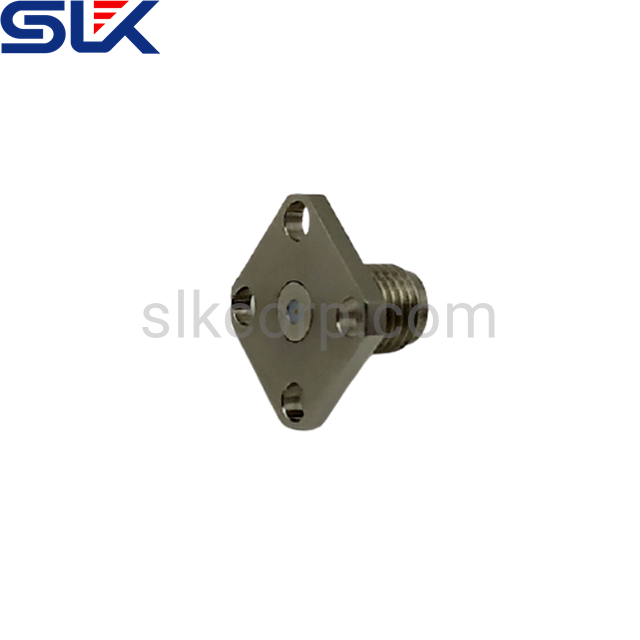 SMA jack straight connector PCB 4 holes flange 50 ohm 5MAF87S-H41-001