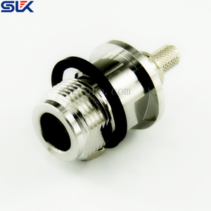N jack straight connector 4 holes flange 50 ohm 5NCF85S-H41-016