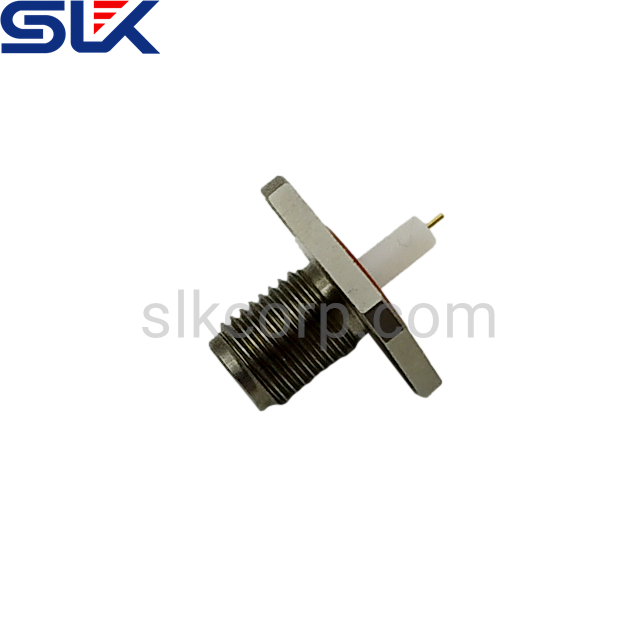 SMA jack straight connector for PCB END LAUNCH, 4 holes flange 50 ohm 5MAF85S-H41-034