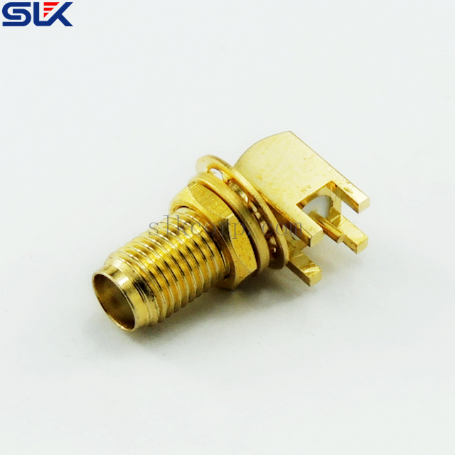 SMA jack right angle connector for pcb through hole 50 ohm 5MAF25R-P41-018