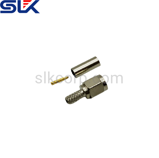 SMA plug straight crimp connector for RTK044-HT cable 50 ohm 5MAM11S-A632